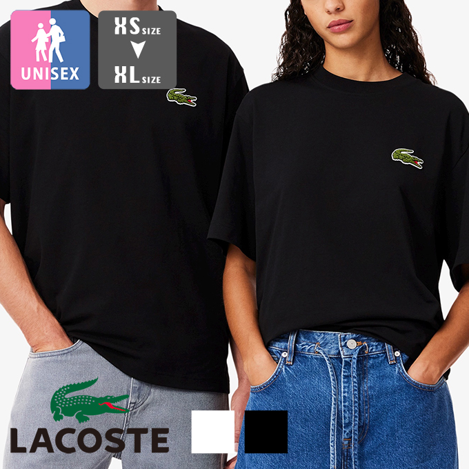 LACOSTE ラコステ シェニール ワニ ロゴ ルーズフィット Tシャツ