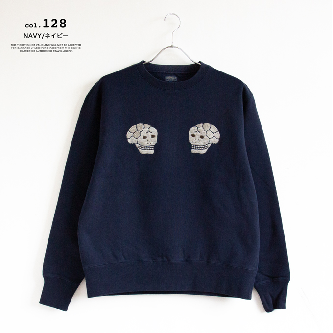TAILOR TOYO テーラー東洋 SUKA CREW SWEAT EMBROIDERED 「SKULL
