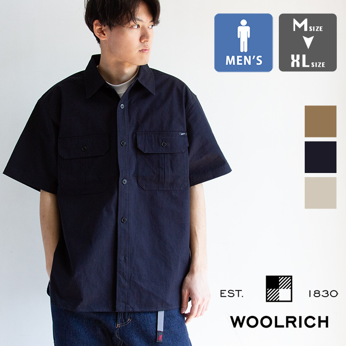 WOOLRICH ウールリッチ CAVALRY REG.COLL. S/S SHIRT WOOLRICH ウールリッチ CAVALRY REG.COLL. S/S SHIRT