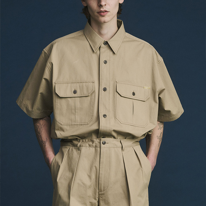 WOOLRICH ウールリッチ CAVALRY REG.COLL. S/S SHIRT WOOLRICH ウールリッチ CAVALRY REG.COLL. S/S SHIRT