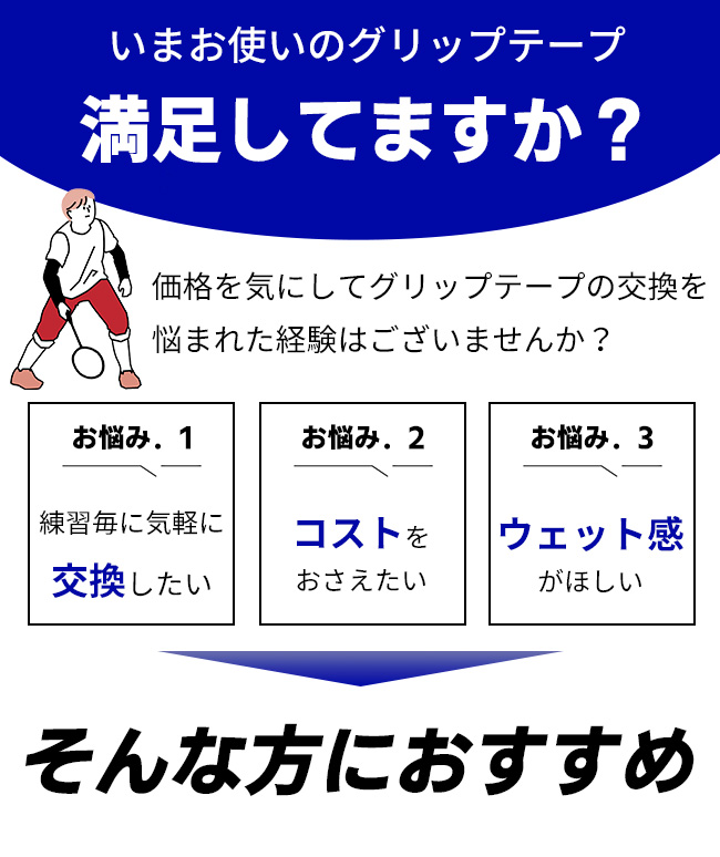 8/5は5のつく日 ポイント増量中 グリップテープ テニス バドミントン ウェット 1本 WAGI スーパーウェット 選べる9色 ※ 関連画像2