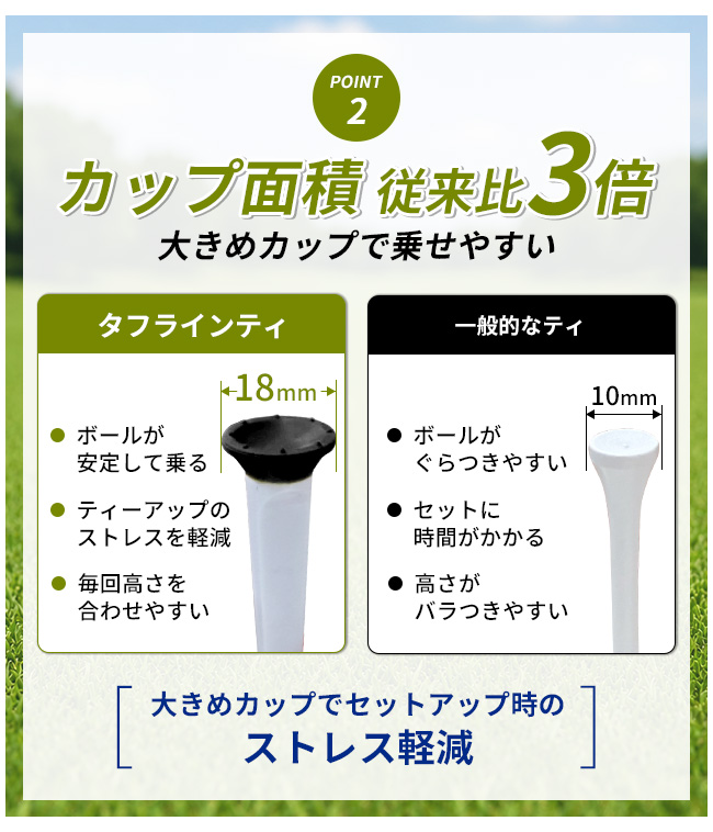 ゴルフティ ロングティ 80mm 折れにくい 耐久性 ボールを乗せやすい タフラインティ 4本入 FLIT BOX ※ 関連画像4