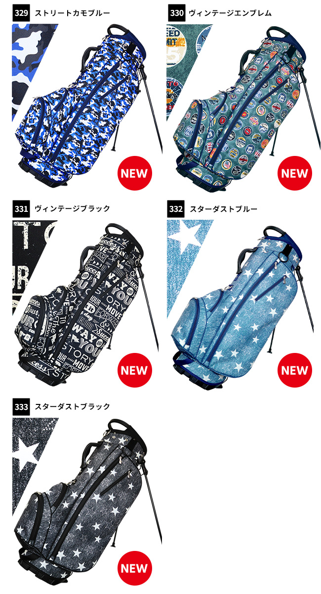AZROF/アズロフ ゴルフ スタンド式 キャディバッグ【ブルーカモ】美品！ お盆期間限定クーポン配布中 キャディバッグ スタンド式 ゴルフバッグ