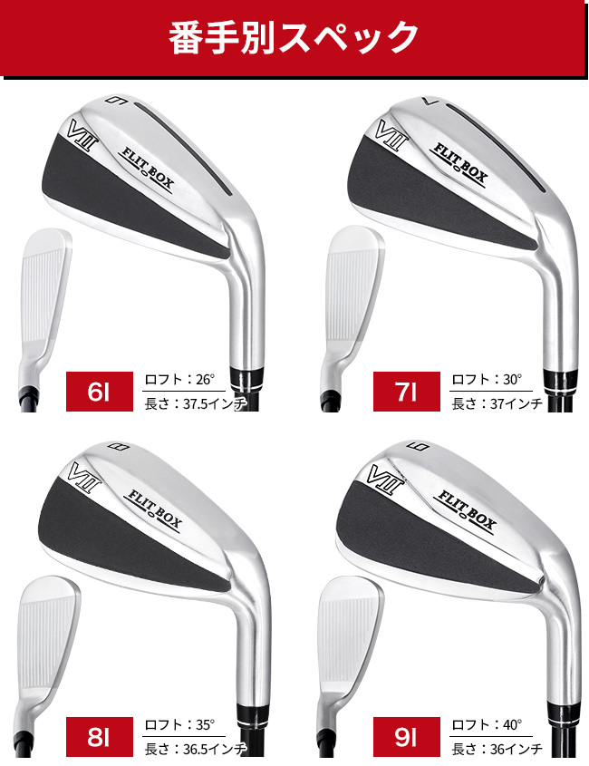 アイアンセット 新品 メンズ 7本セット（FD-50NEO：軽量高弾性シャフト