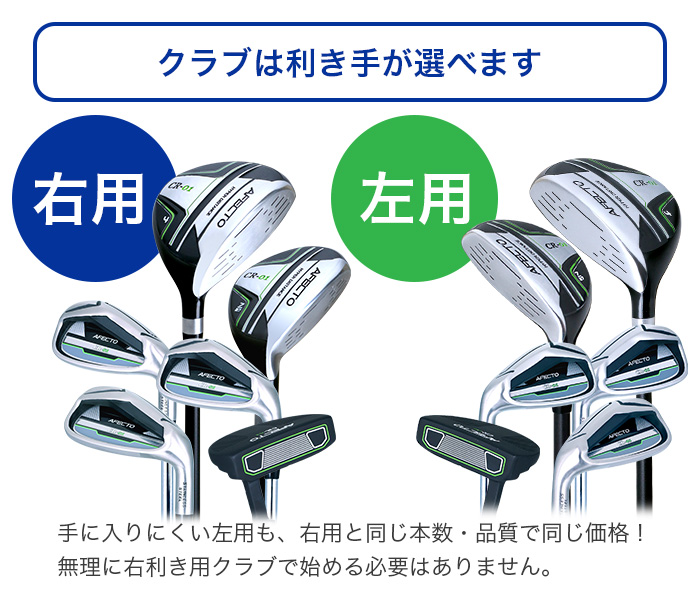 ゴルフクラブセット 右用 左用 メンズ クラブ7本 Afecto CR-01 ステップアップセット 初心者 中級者 ※ |  | 09