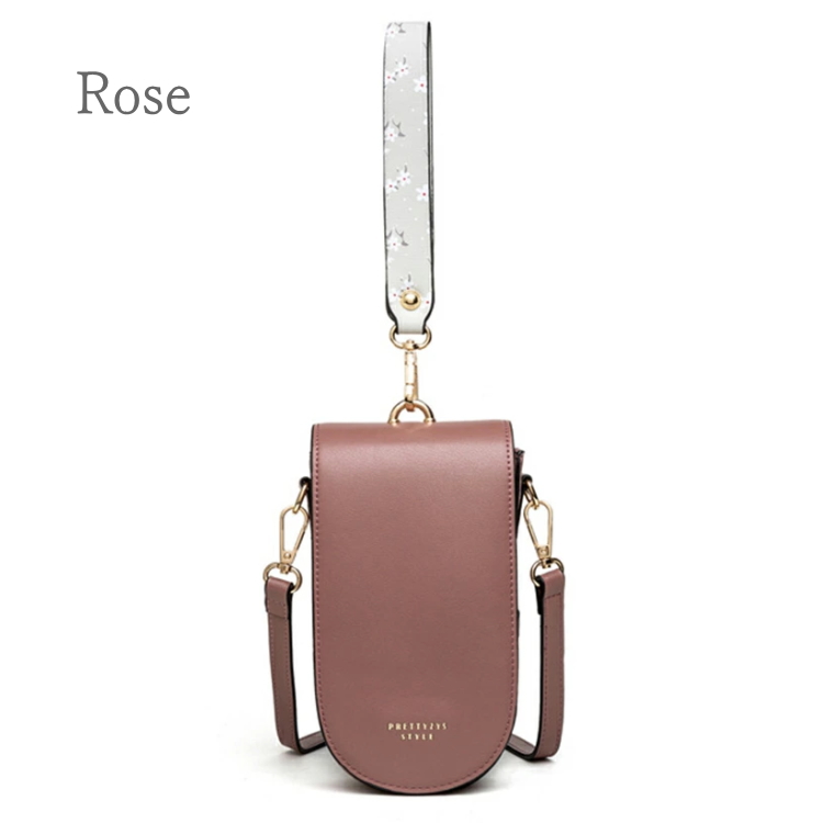 スマホポシェット ポーチ 上品 お財布携帯 2WAY ショルダー ストラップ