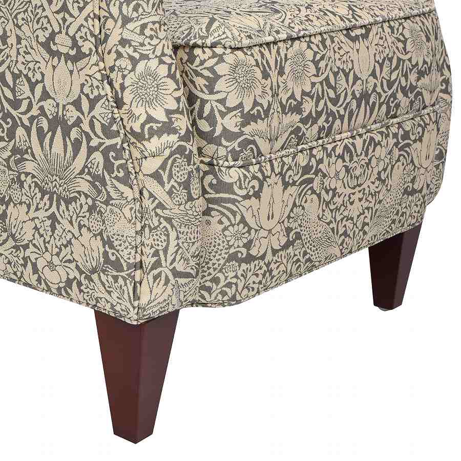 ジェニファーテイラー アームチェア 1人掛け いちご泥棒 グレー