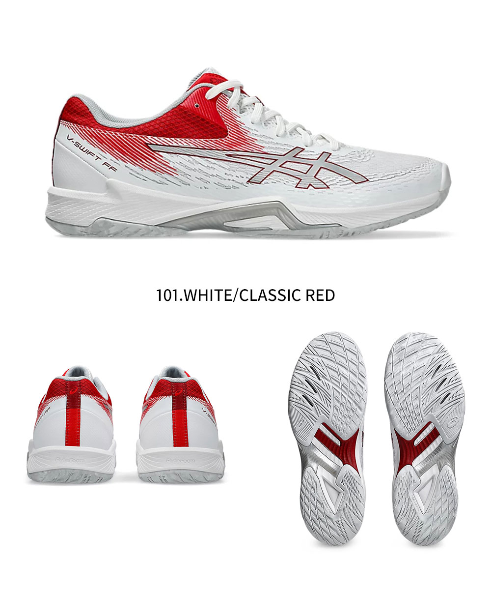 アシックス バレーボール シューズ レディース メンズ ミッドカット 軽量 スポーツ 部活 ジム 紐 ユニセックス 靴 スニーカー V-SWIFT FF 4 1053A066 asics | ASICS | 09