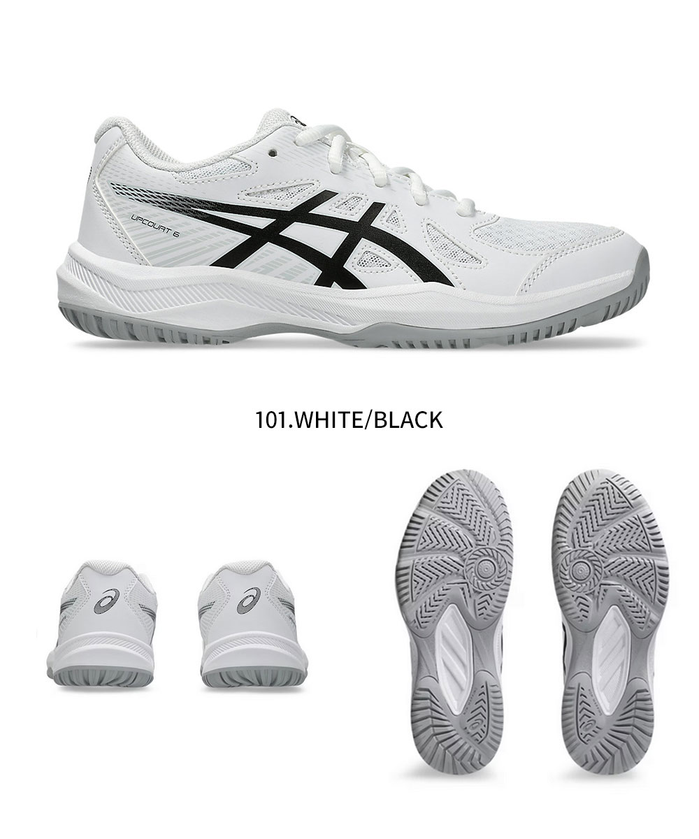 アシックス バレーボール シューズ ジュニア ローカット 軽量 スポーツ 部活 ジム  紐 運動 男女兼用 靴 スニーカー UPCOURT 6 GS 1074A045 asics | ASICS | 06