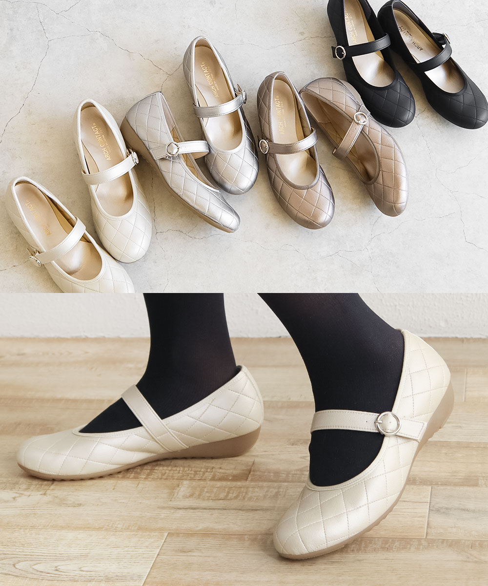 ARCH CONTACT（アーチコンタクト） ストラップパンプス レディース