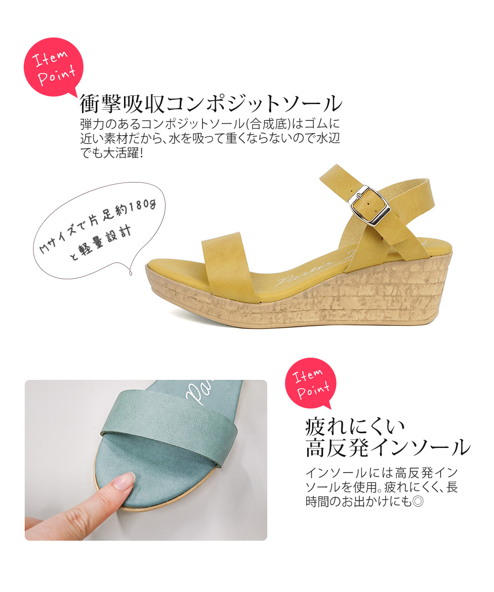 サンダル レディース 厚底 バックストラップ ...の詳細画像3