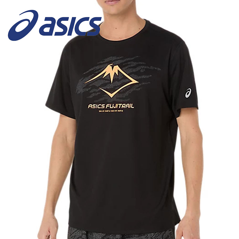 アシックス tシャツ 半袖 メンズ 通気性 トレイル ランニング ランナー スポーツ 運動 部活 クラブ ウェア 服 FUJITRAILロゴ 2011D390 asics | ASICS