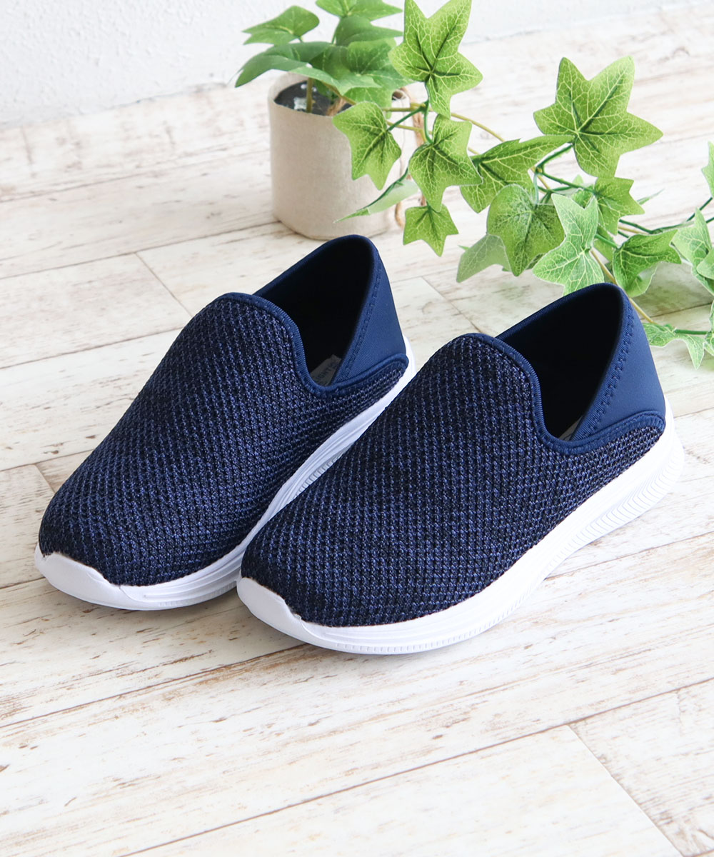 Rakuchin（らくちん） スリッポン レディース 軽量 かかとが踏める