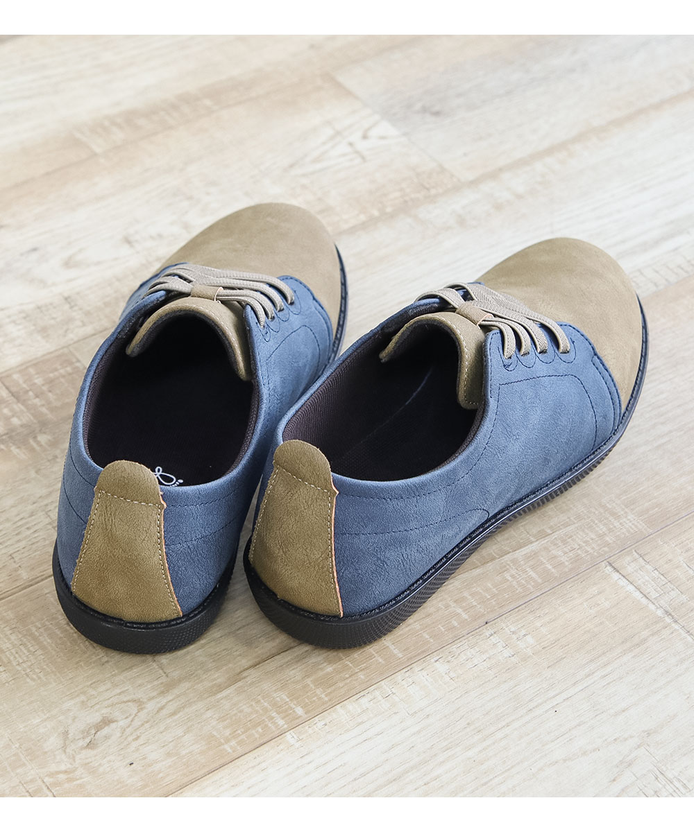 コンフォートシューズ レディース 軽量 幅広 4E ゴム紐 スリッポン カジュアルシューズ バイカラー 黒 ブラック ブルー ブラウン 541-87 爆買 | Rakuchin | 14