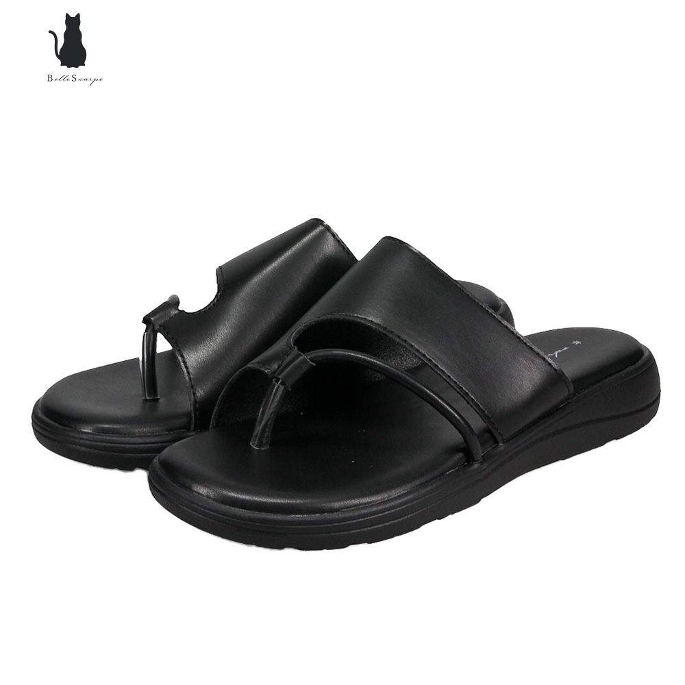 Belle Scarpe サンダル レディース オープントゥ ローヒール 黒 ブラック ベージュ パイソン柄 ヘビ柄 ベルスカルパ 557-1007 爆買 | ブランド登録なし | 01