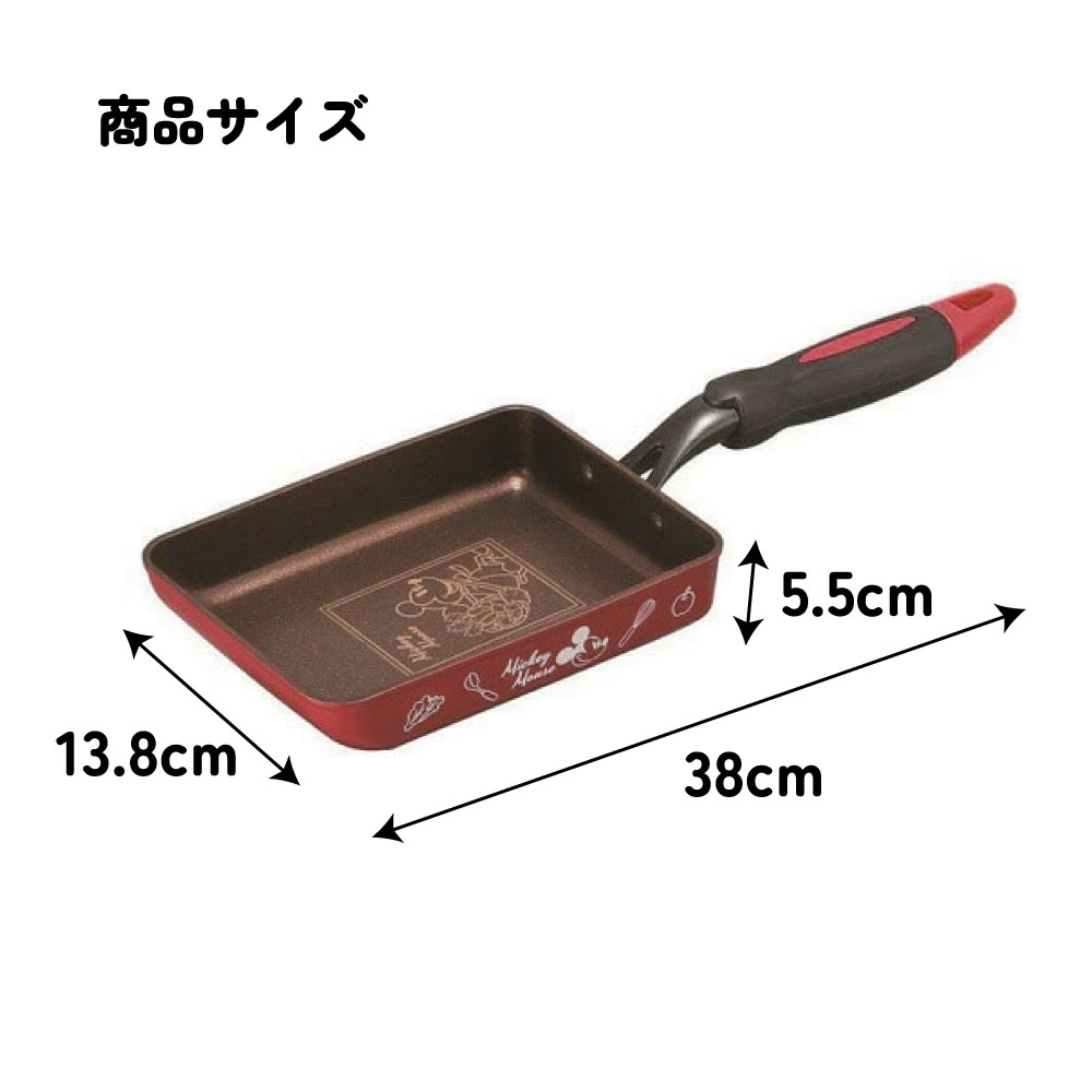 卵焼き器 IH対応 フライパン ダイヤモンドコーティング 調理器具 ガス火 キャラクター ミッキー キティ スヌーピー レッド ブルー AEEP3 | スケーター | 07