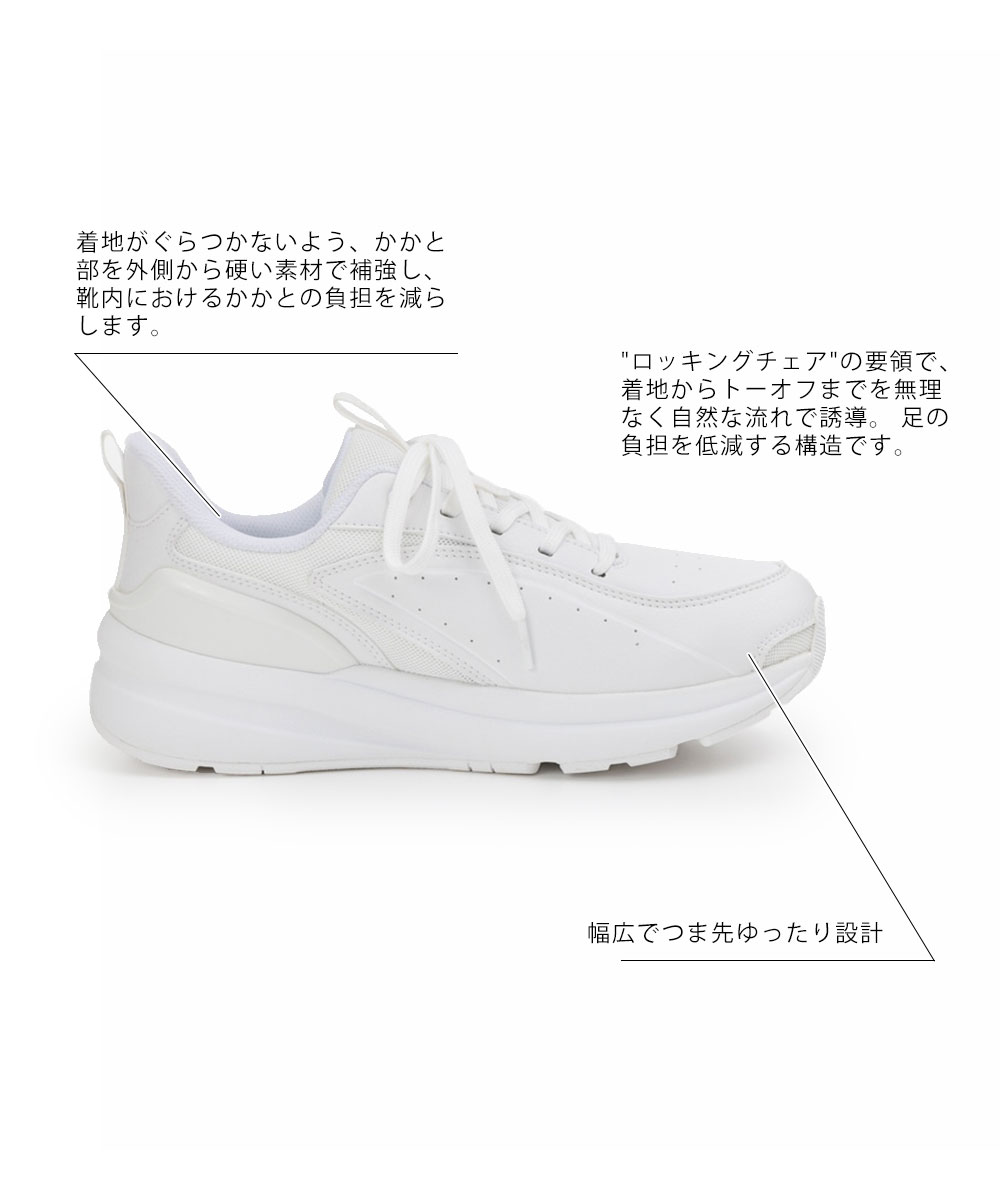 スニーカー ローカット コンフォートシューズ ウォーキング 靴 幅広 4E 抗菌 防臭 速乾 リフレクター 反射材 アサヒフットケア 黒 AFC006 | アサヒシューズ | 07