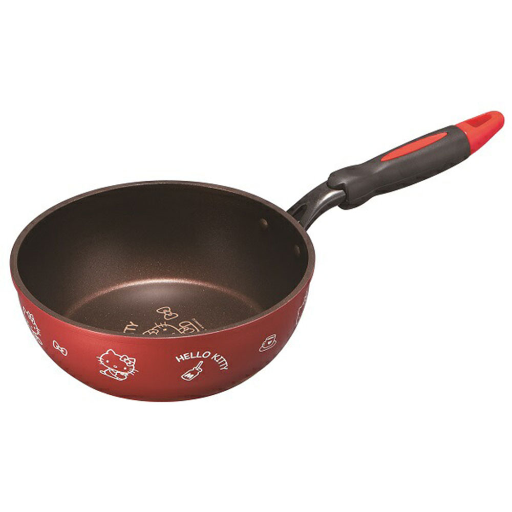 フライパン IH対応 深型 20cm ダイヤモンドコーティング 調理器具 ガス キャラクター ミッキー キティ スヌーピー レッド ブルー AFP20 | スケーター | 02