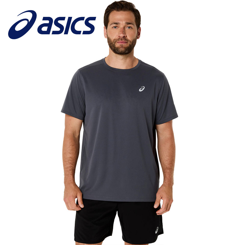 アシックス Tシャツ メンズ 半袖 吸汗速乾 スポーツ トレーニング 運動 シャツ メンズ 半袖 黒 男性用 asics ランニングドライ半袖シャツ 2011d242 爆買 | ASICS | 02