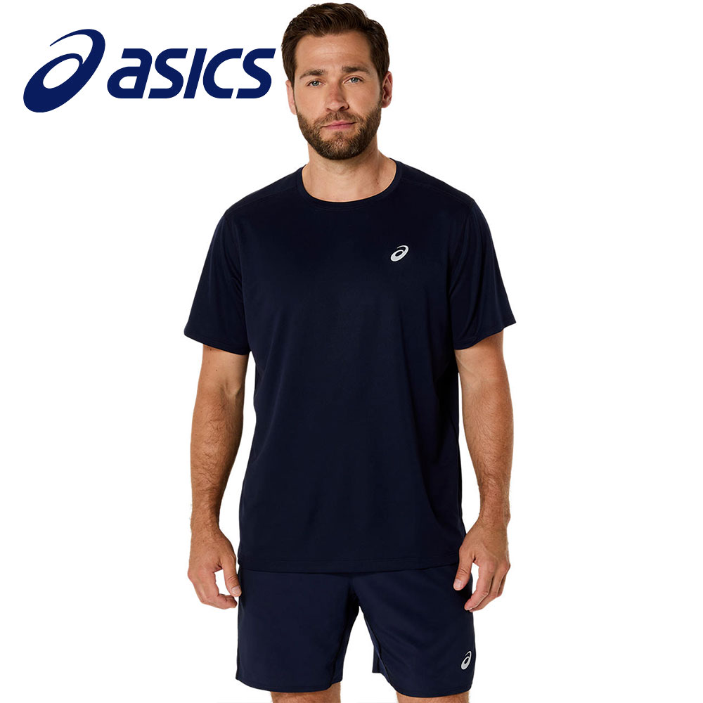 アシックス Tシャツ メンズ 半袖 吸汗速乾 スポーツ トレーニング 運動 シャツ メンズ 半袖 黒 男性用 asics ランニングドライ半袖シャツ 2011d242 爆買 | ASICS | 03