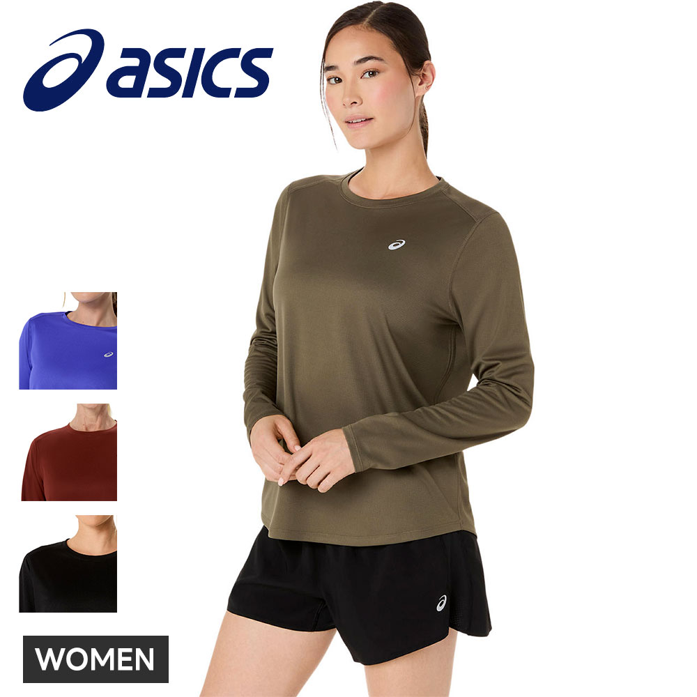 アシックス ランニングシャツ 長袖シャツ レディース ドライ 吸汗速乾 スポーツ ロンT ロングスリーブ Tシャツ asics ランニングドライ長袖シャツ 2012d149 爆買 | ASICS