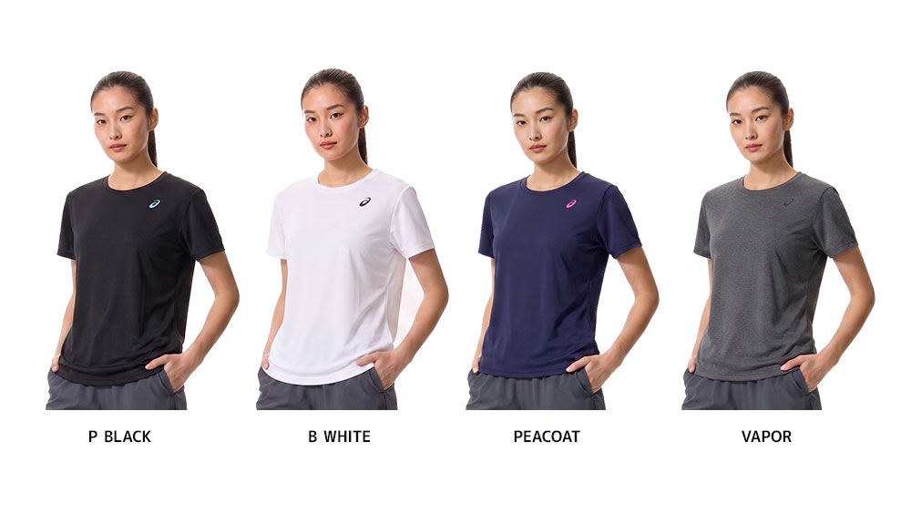 アシックス Tシャツ レディース 半袖 トレーニングウェア 吸汗速乾 スポーツ 夏 asics ウイメンズドライワンポイント半袖シャツ 2032c786 | ASICS | 06