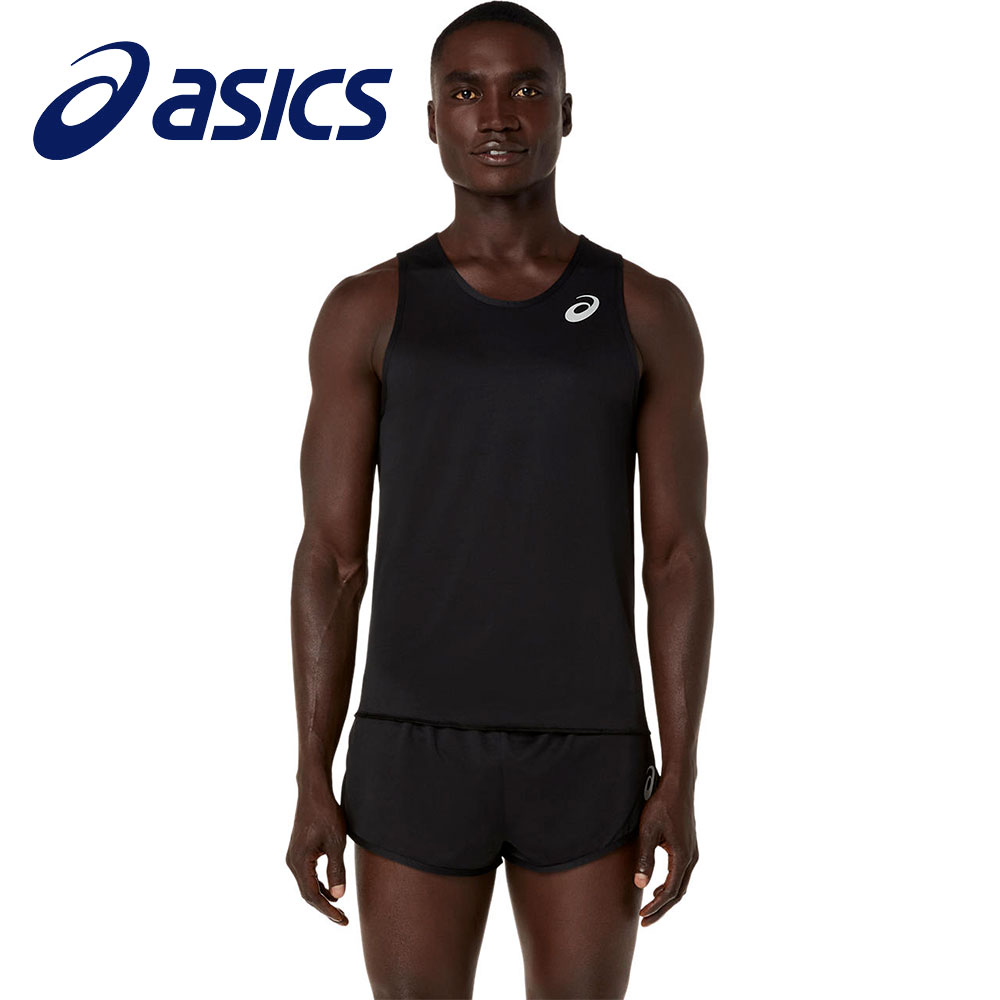 アシックス ランニングシャツ メンズ 陸上 ランニング マラソン 吸汗速乾 ノースリーブ ウェア トップス asics 2091a845 | ASICS | 01