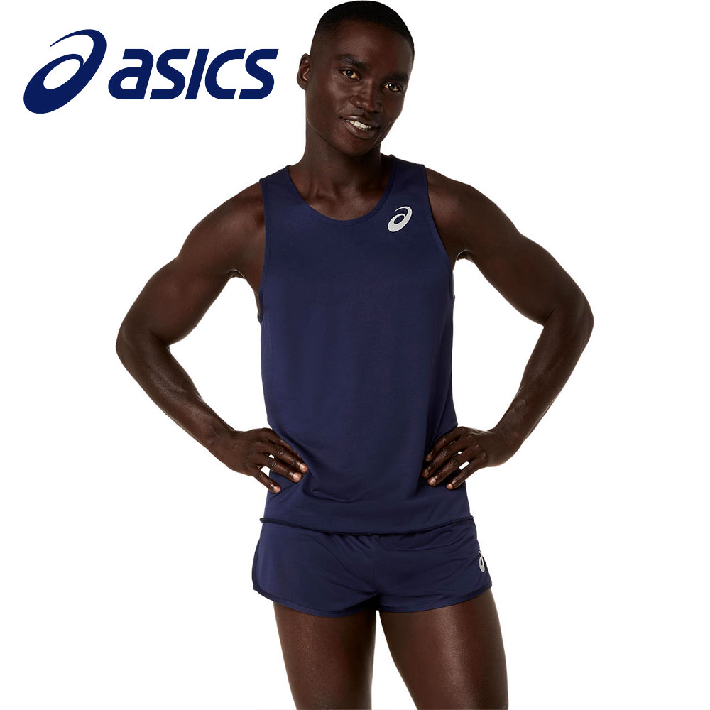 アシックス ランニングシャツ メンズ 陸上 ランニング マラソン 吸汗速乾 ノースリーブ ウェア トップス asics 2091a845 | ASICS | 03