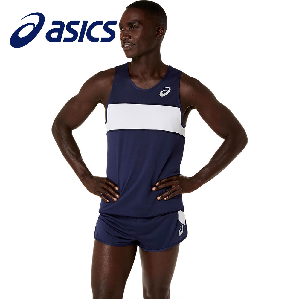 アシックス ランニングシャツ メンズ ノースリーブ 吸汗速乾 スポーツウェア トップス タンクトップ asics 2091a846 | ASICS | 03
