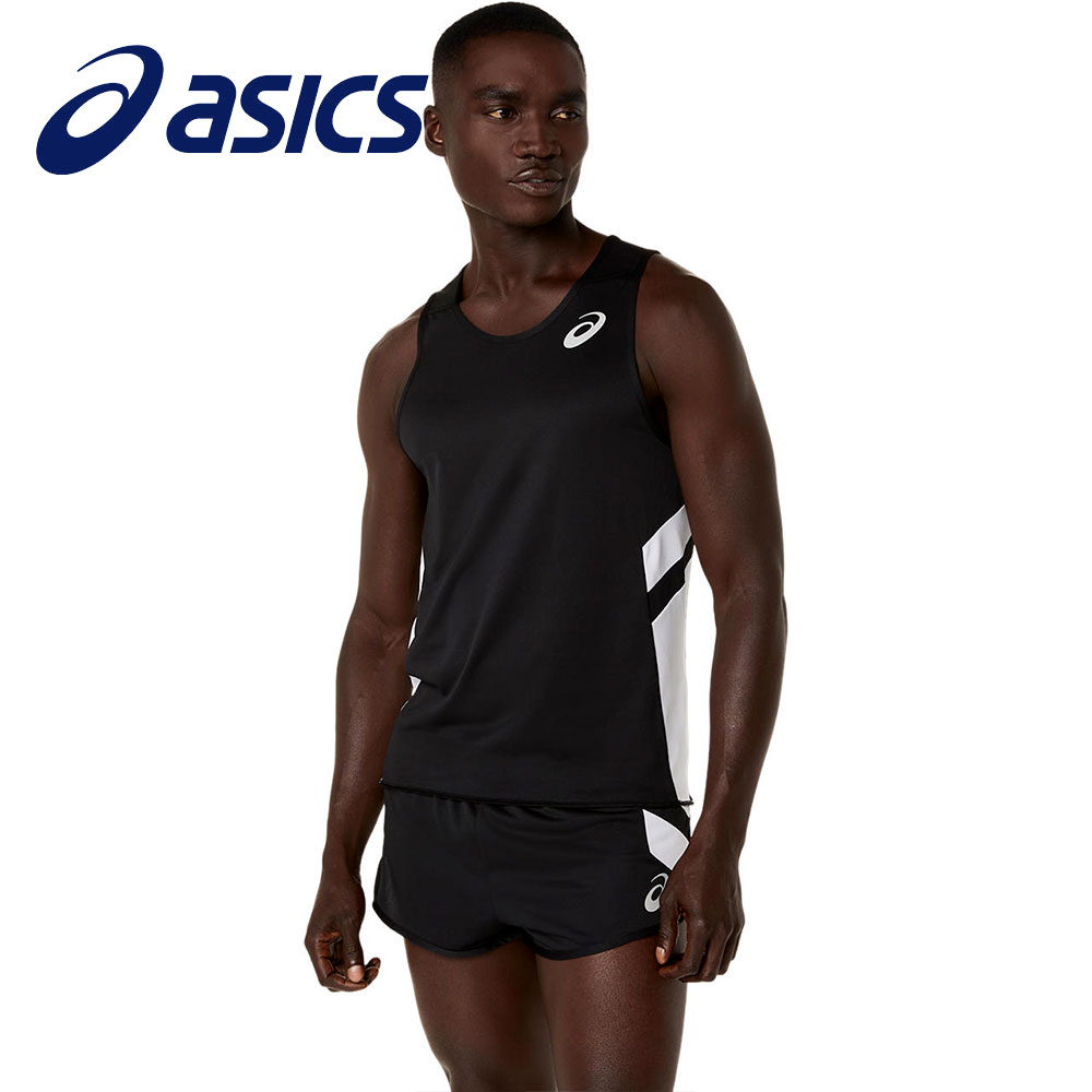 アシックス ランニングシャツ メンズ ノースリーブ タンクトップ 吸汗速乾 スポーツウェア asics メンズランニングシャツ 2091a847 | ASICS | 01
