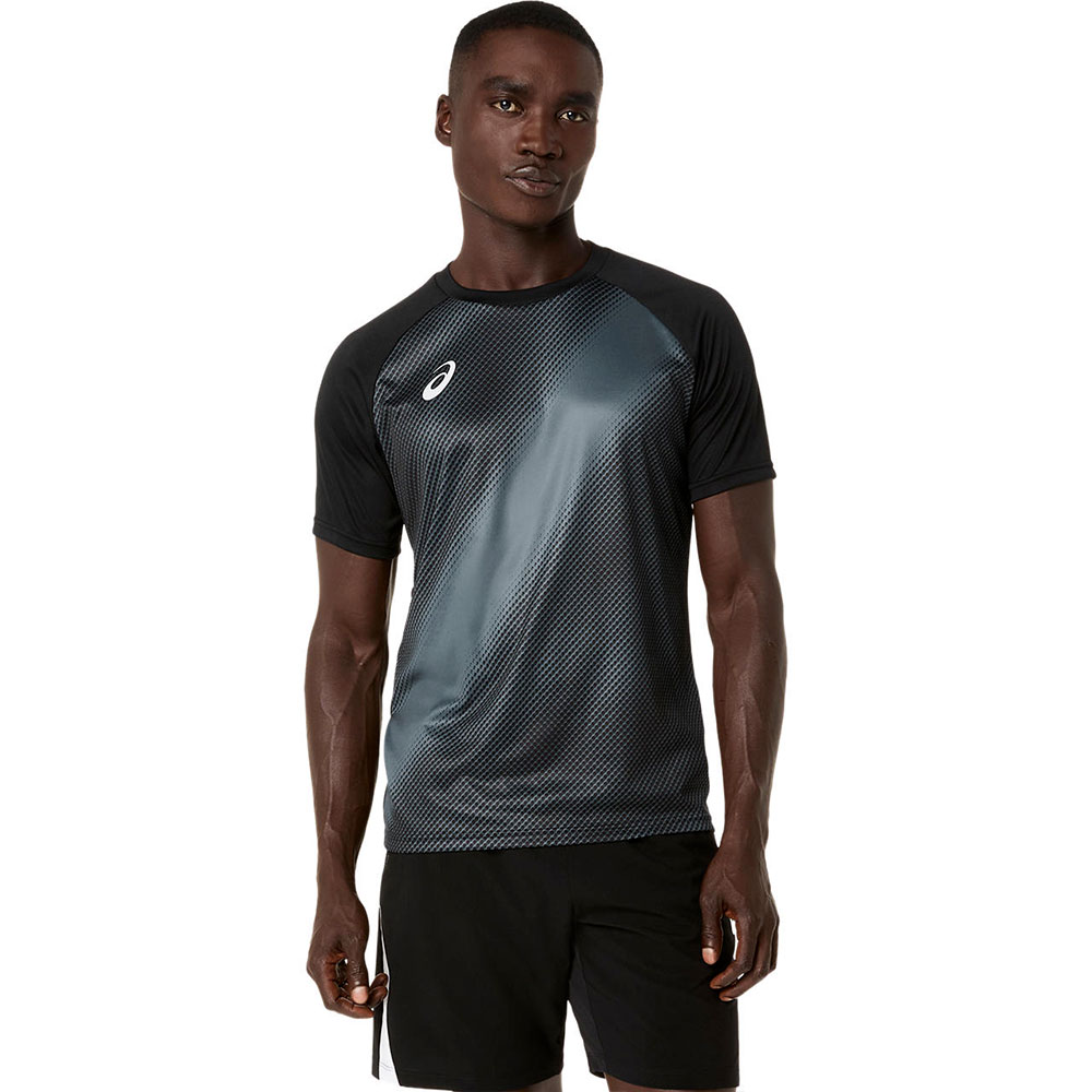 アシックス サッカー プラクティスシャツ 半袖 メンズ フットサル トレーニングウェア スポーツウェア asics プラクティスグラフィック半袖シャツ 2101a348 | ASICS | 01