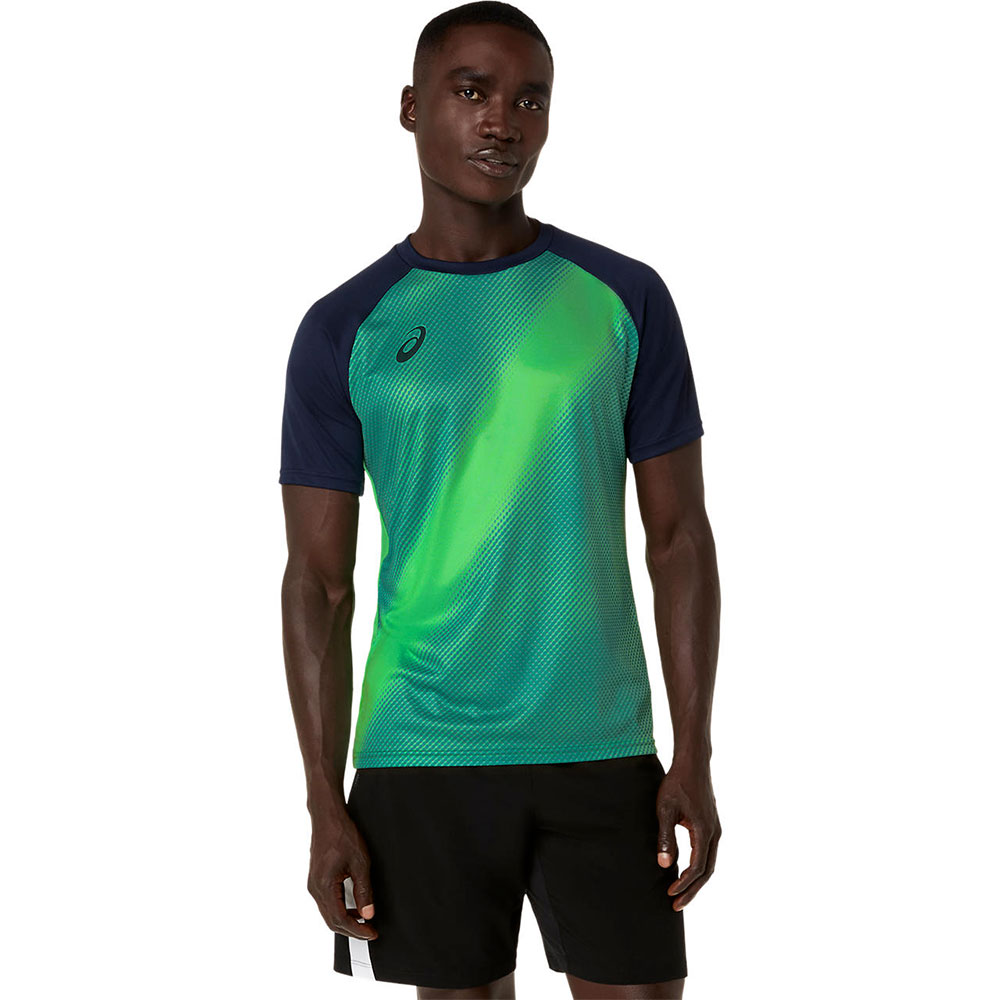 アシックス サッカー プラクティスシャツ 半袖 メンズ フットサル トレーニングウェア スポーツウェア asics プラクティスグラフィック半袖シャツ 2101a348 | ASICS | 03