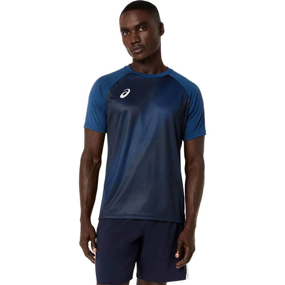 アシックス サッカー プラクティスシャツ 半袖 メンズ フットサル トレーニングウェア スポーツウェア asics プラクティスグラフィック半袖シャツ 2101a348 | ASICS | 04