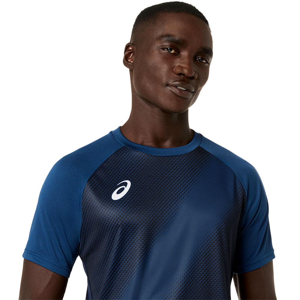 アシックス サッカー プラクティスシャツ 半袖 メンズ フットサル トレーニングウェア スポーツウェア asics プラクティスグラフィック半袖シャツ 2101a348 | ASICS | 19
