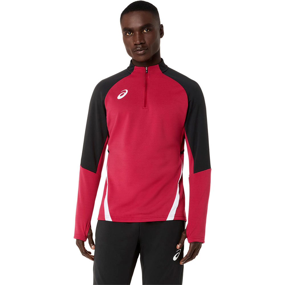 アシックス サッカー ハーフジップ シャツ メンズ 長袖 ニットシャツ 吸汗速乾 ストレッチ スポーツ フットサル asics ハーフジップニットシャツ 2101a349 | ASICS | 03