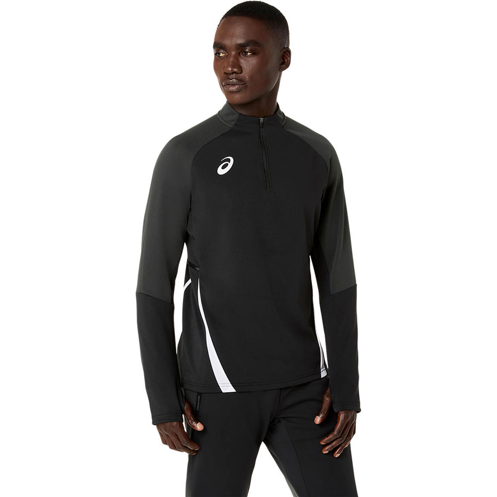アシックス サッカー ハーフジップ シャツ メンズ 長袖 ニットシャツ 吸汗速乾 ストレッチ スポーツ フットサル asics ハーフジップニットシャツ 2101a349 | ASICS | 06