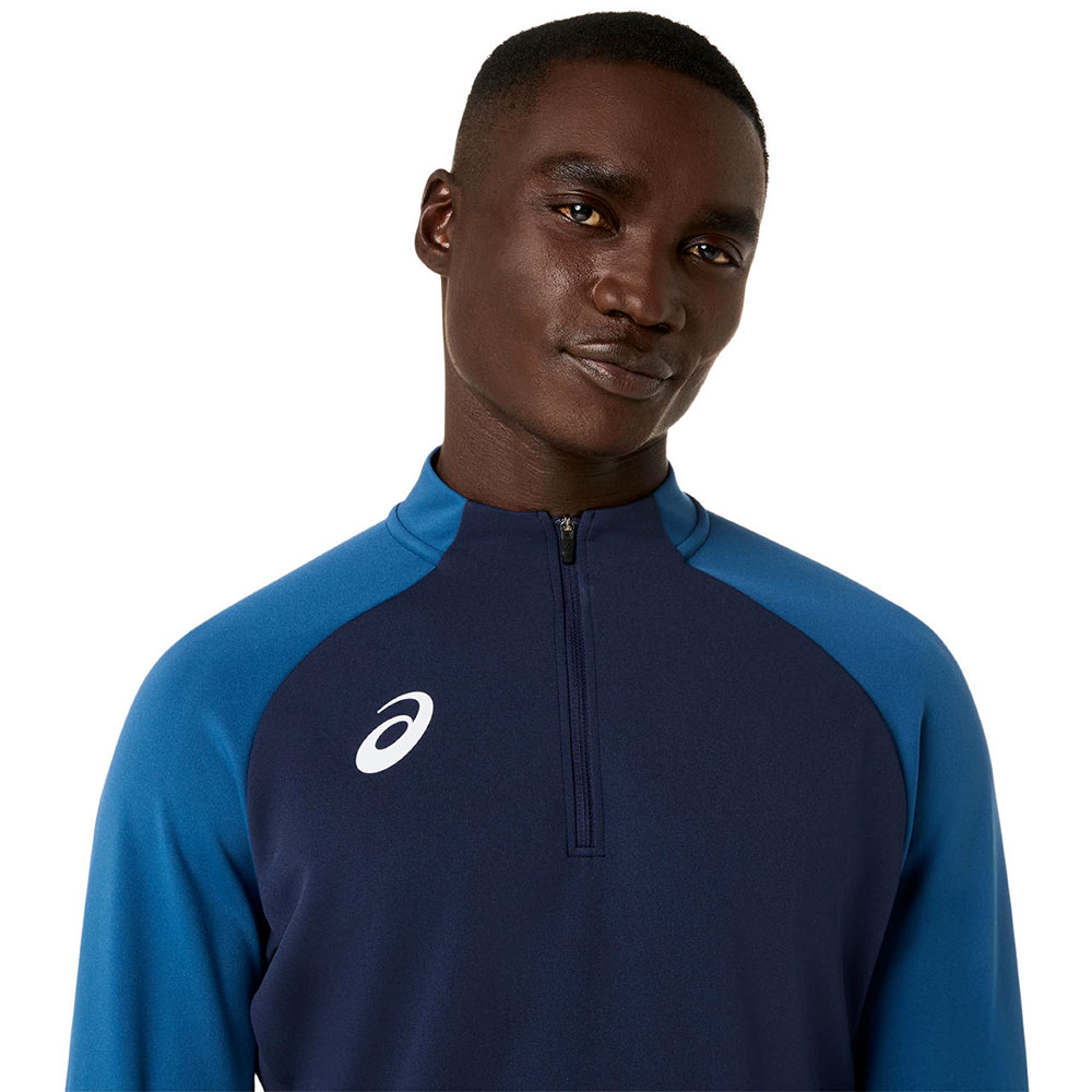 アシックス サッカー ハーフジップ シャツ メンズ 長袖 ニットシャツ 吸汗速乾 ストレッチ スポーツ フットサル asics ハーフジップニットシャツ 2101a349 | ASICS | 13