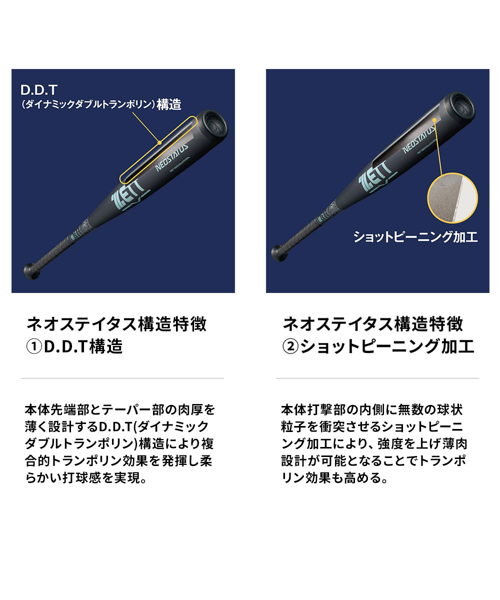 ゼット（ZETT） 野球 バット 硬式 大人 金属 83cm 日本製 ネオ
