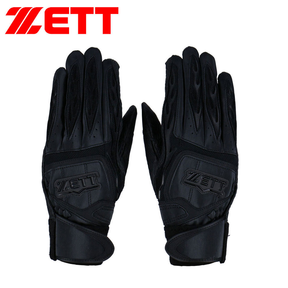 ゼット 野球 バッティング グローブ  両手 グラブ 高校野球 ルール対応 手袋 ベースボール 白 黒 プロステイタス bg418hs ZETT | ゼット | 02