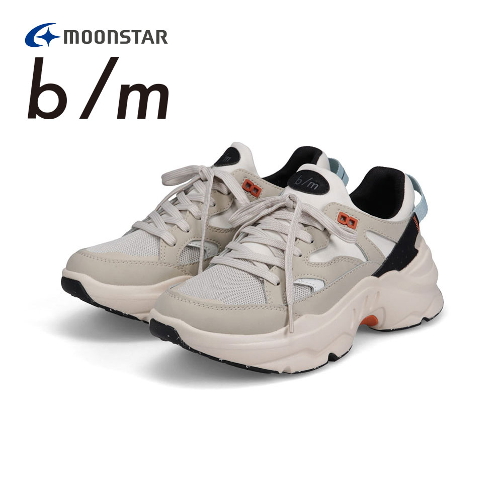 ムーンスター スニーカー レディース メンズ 厚底 ローカット 靴 黒 ブラック ベージュ グリーン 白 B/M 01 チャグ Moon star | b/m | 03