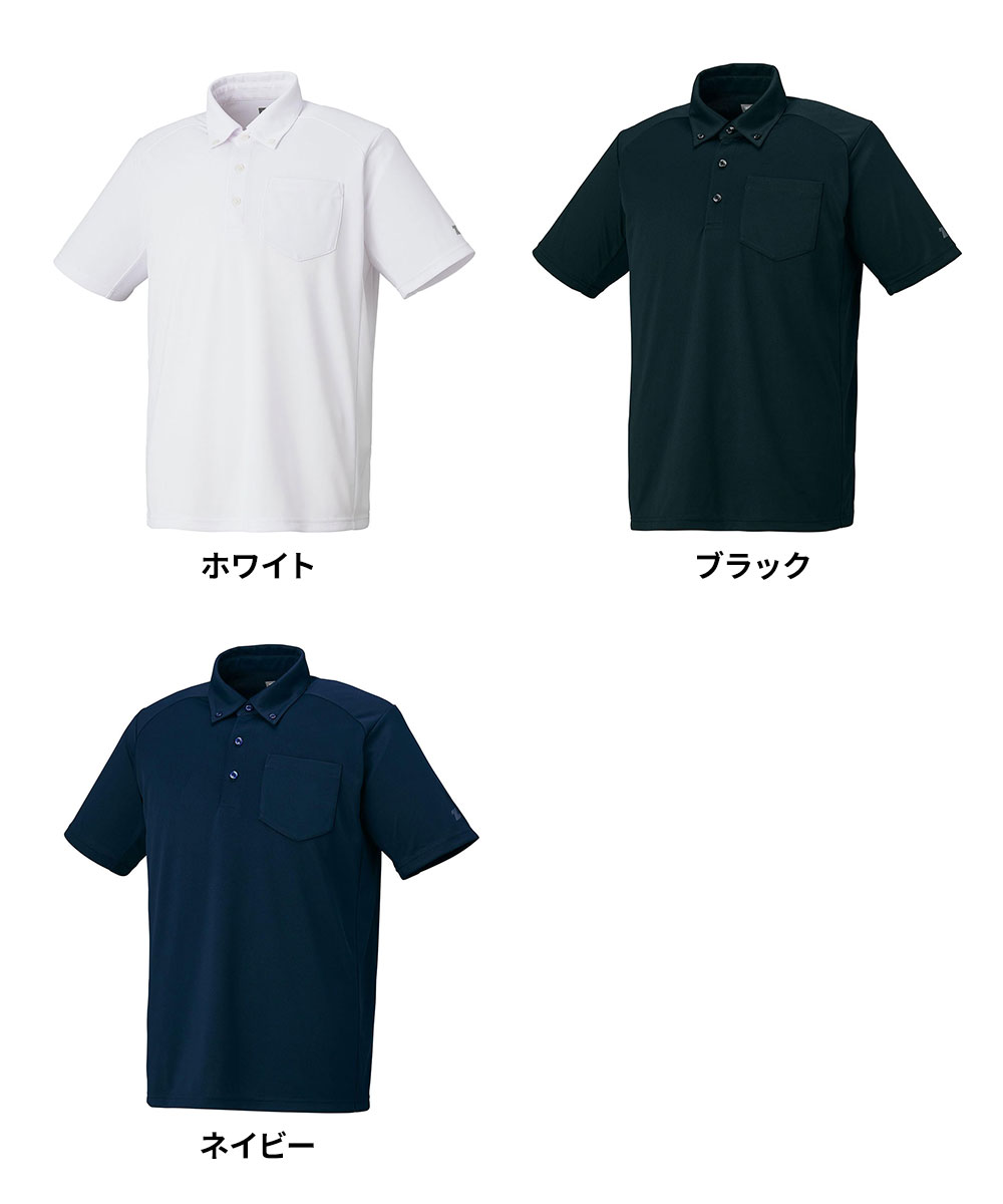 ゼット ポロシャツ メンズ 野球 ソフトボール ベースボール 胸ポケット付き 半袖 スポーツ ブラック ホワイト ネイビー ZETT bot84p | ゼット | 06