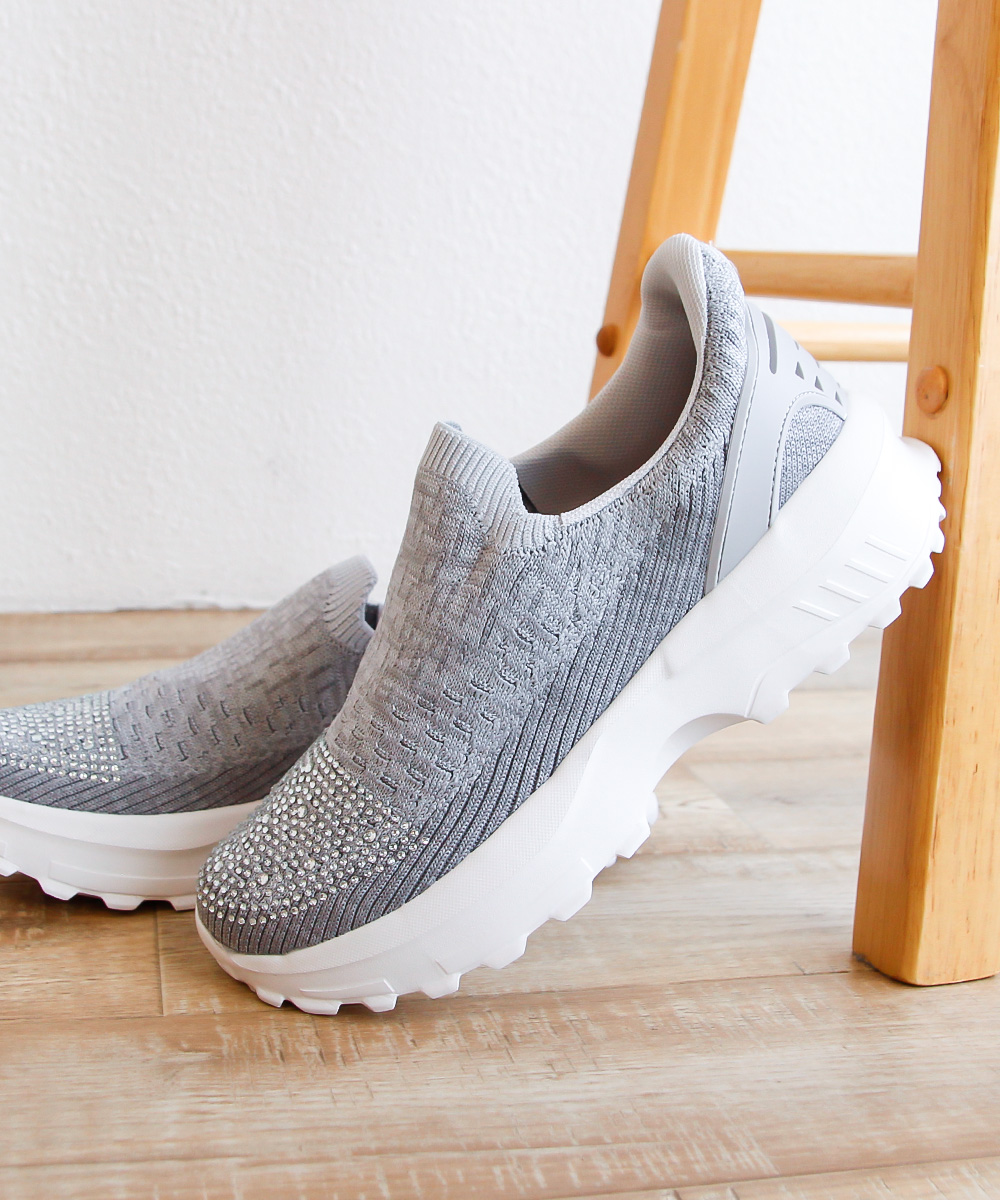 ボブソン スリッポン レディース ローカット 歩きやすい 軽量 ハンズフリー 靴 ニット  黒 ブラック グレー 白 ホワイト BOBSON 0048 | BOBSON | 10