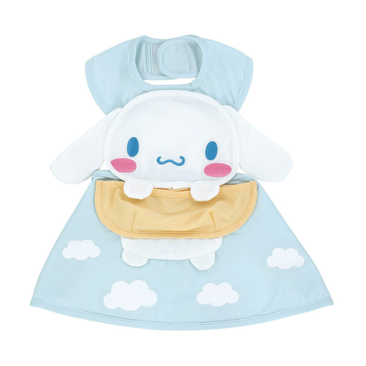 ベビーエプロン ダイカット キャラクター スタイ 撥水 ポケット 食べこぼし 洗濯可 子供 綿 入園準備 マイメロディ シナモロール CBAEP1 爆買 | スケーター | 02