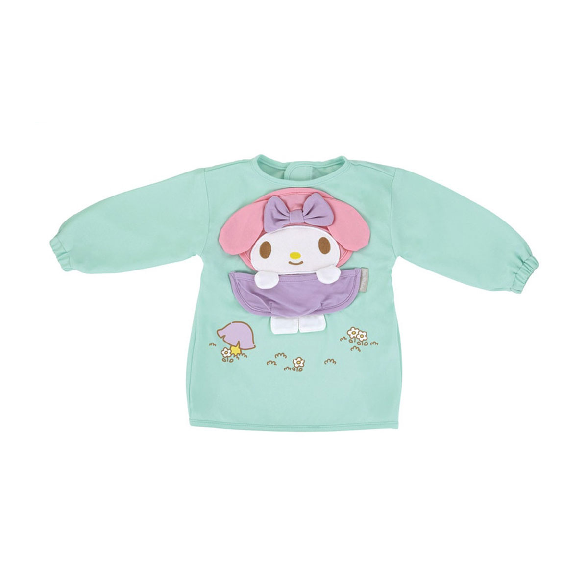 ベビーエプロン 長袖 食事 キャラクター 撥水 ポケット付き 食べこぼし 汚れ 防止 洗濯可 子供 女の子 80cm 90cm 丈夫 綿100％ 入園準備 丸洗い CBAEP2 爆買 | スケーター | 01