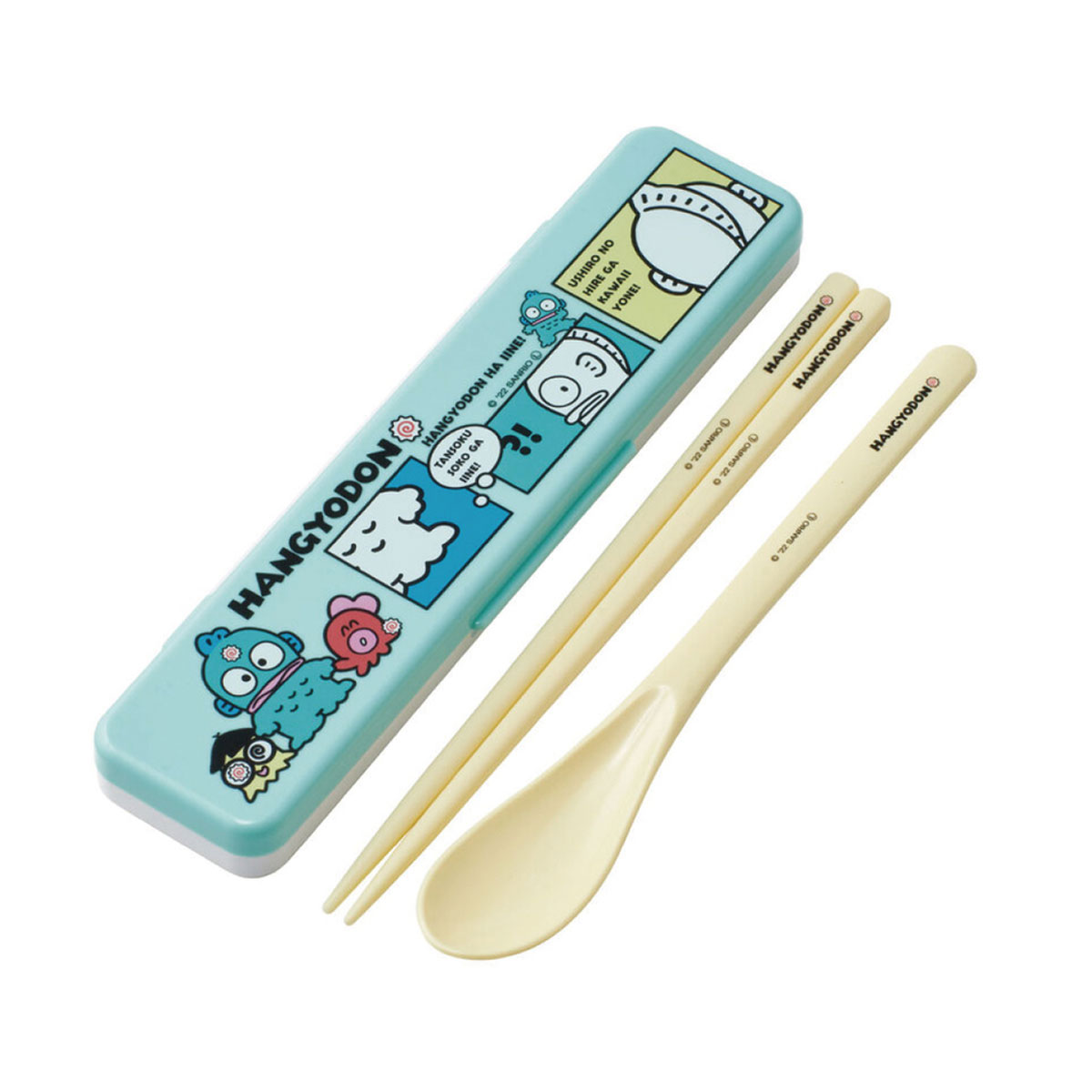 箸セット スプーン 抗菌 音が鳴りにくい お弁当 箸 18cm かわいい 箸ケース キャラクター 日本製 ランチグッズ おはしセット CCS3SAAG | スケーター | 06