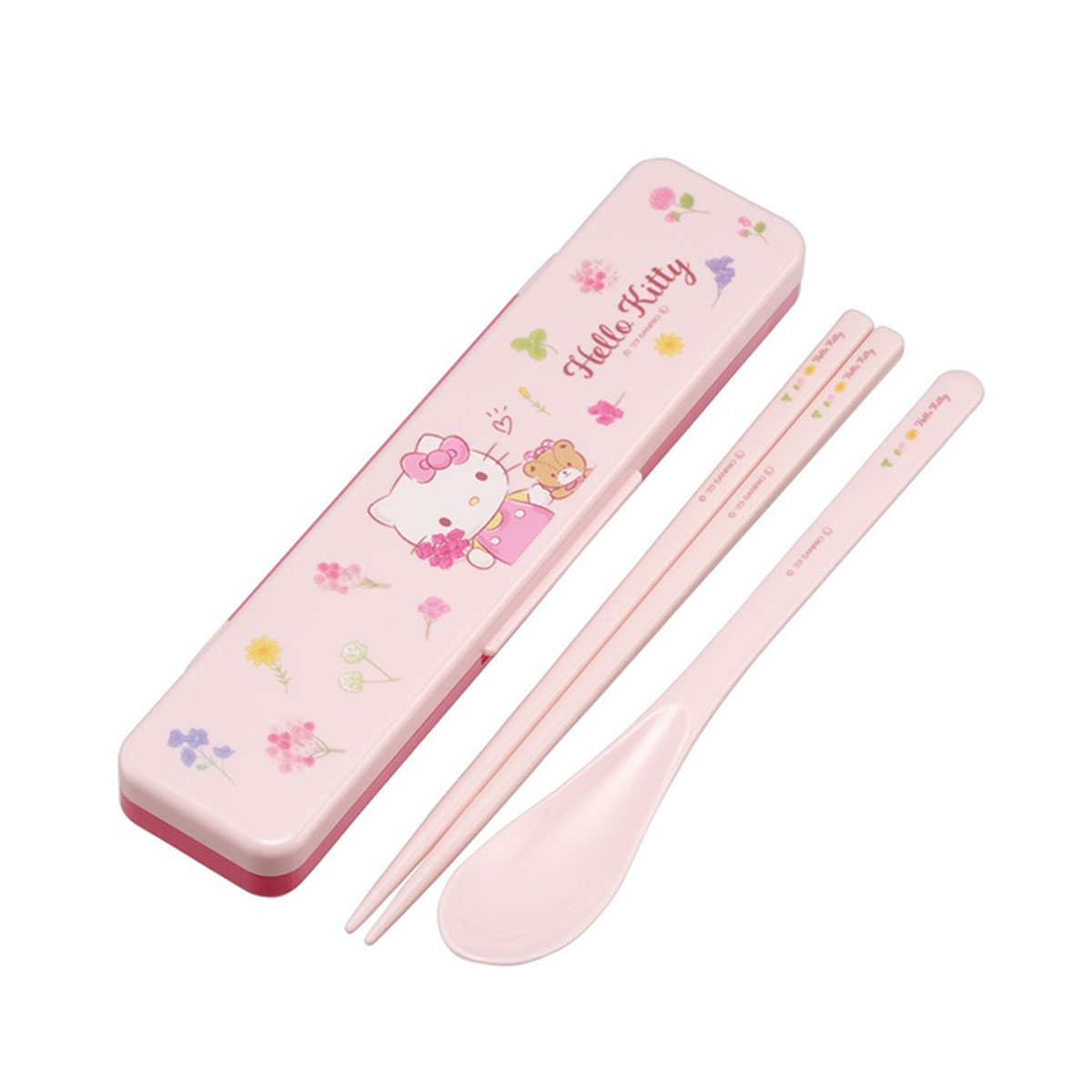 箸セット スプーン 抗菌 音が鳴りにくい お弁当 箸 18cm かわいい 箸ケース キャラクター 日本製 ランチグッズ おはしセット CCS3SAAG | スケーター | 03