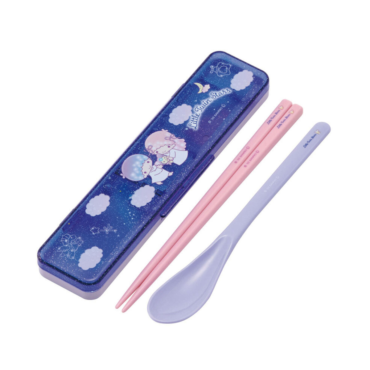 箸セット スプーン 抗菌 音が鳴りにくい お弁当 箸 18cm かわいい 箸ケース キャラクター 日本製 ランチグッズ おはしセット CCS3SAAG | スケーター | 05