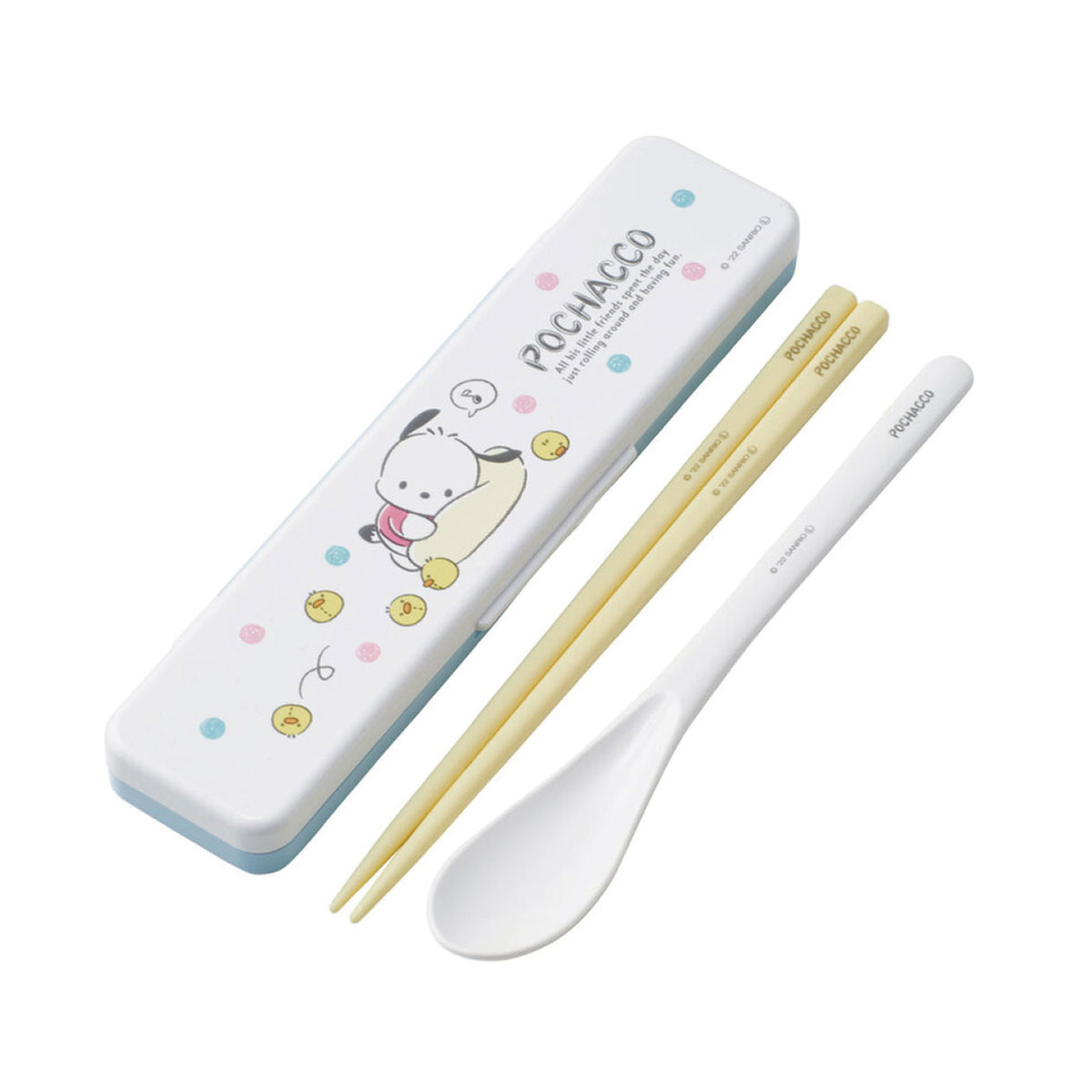 箸セット スプーン 抗菌 音が鳴りにくい お弁当 箸 18cm かわいい 箸ケース キャラクター 日本製 ランチグッズ おはしセット CCS3SAAG | スケーター | 07