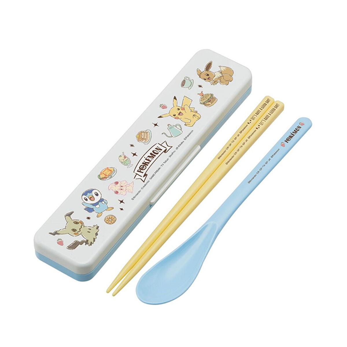 箸セット スプーン 抗菌 音が鳴りにくい お弁当 箸 18cm かわいい 箸ケース キャラクター 日本製 ランチグッズ おはしセット CCS3SAAG | スケーター | 10