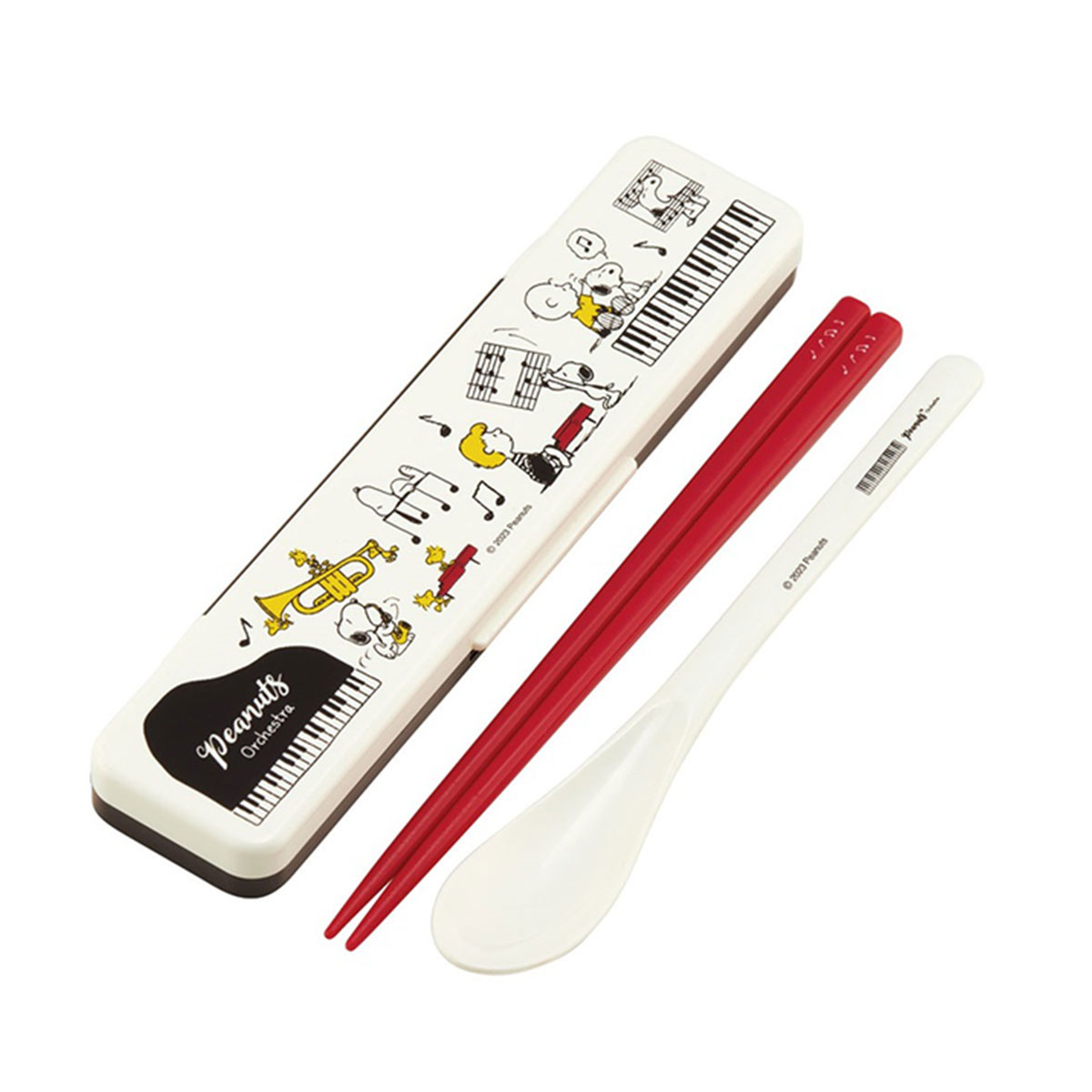 箸セット スプーン 抗菌 音が鳴りにくい お弁当 箸 18cm かわいい 箸ケース キャラクター 日本製 ランチグッズ おはしセット CCS3SAAG | スケーター | 16